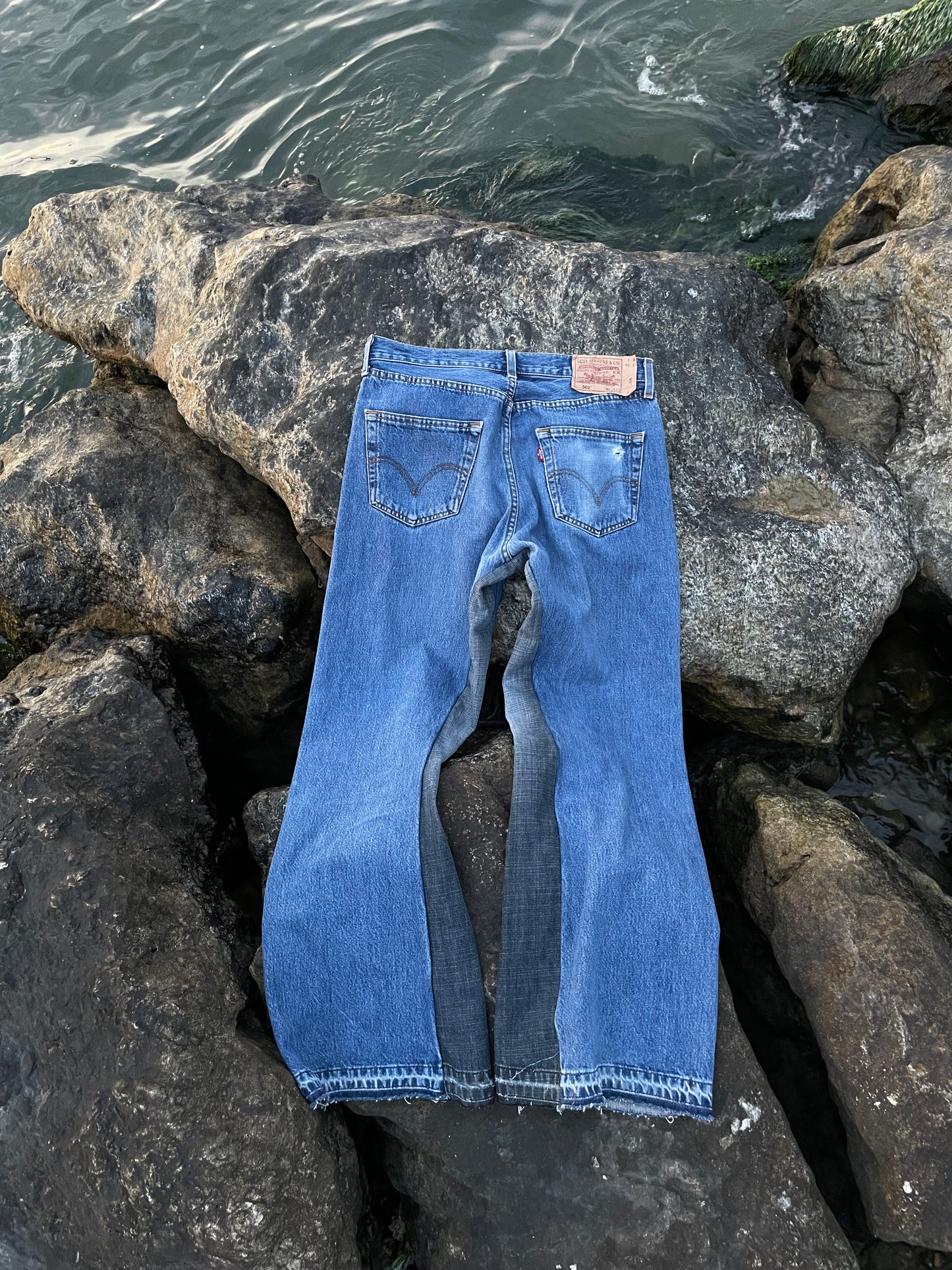 Resilience baggy flare jeans