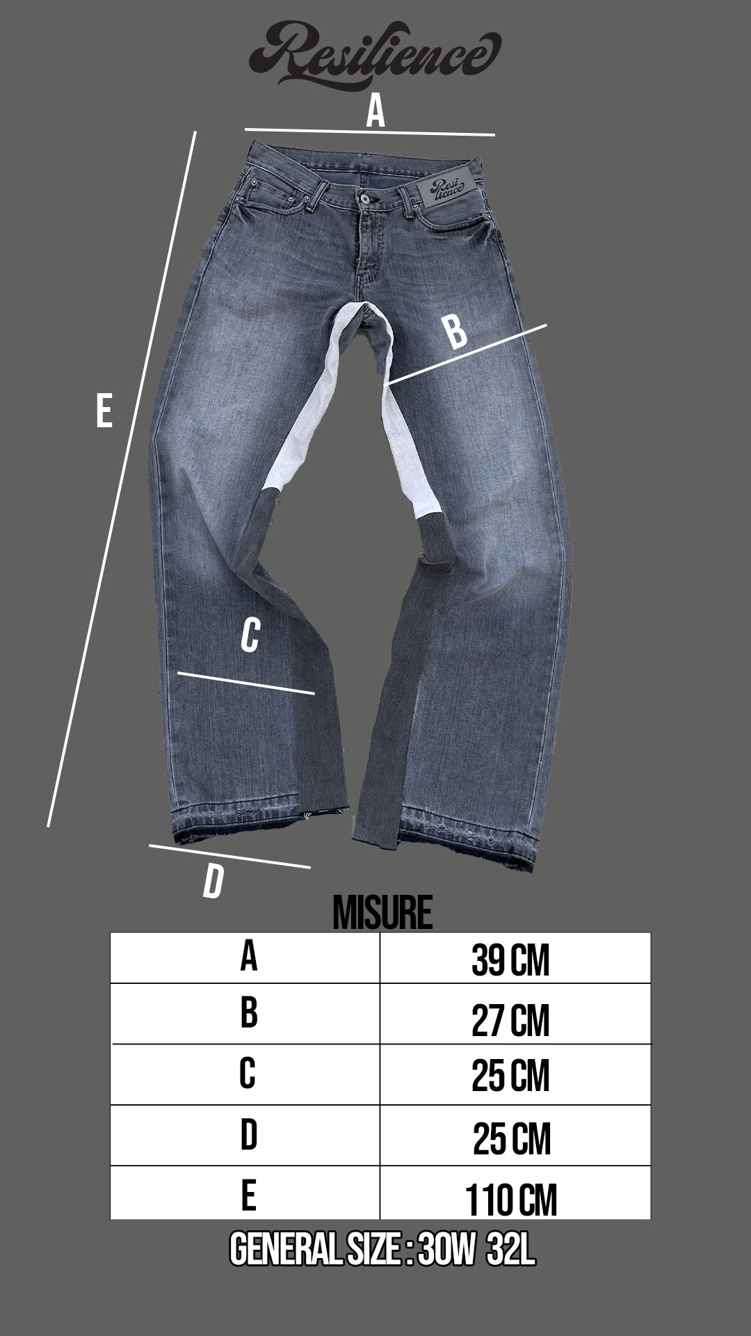 Flare Jeans grey tono su tono