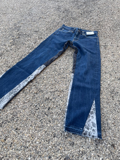 Resilience cheetah flare jeans