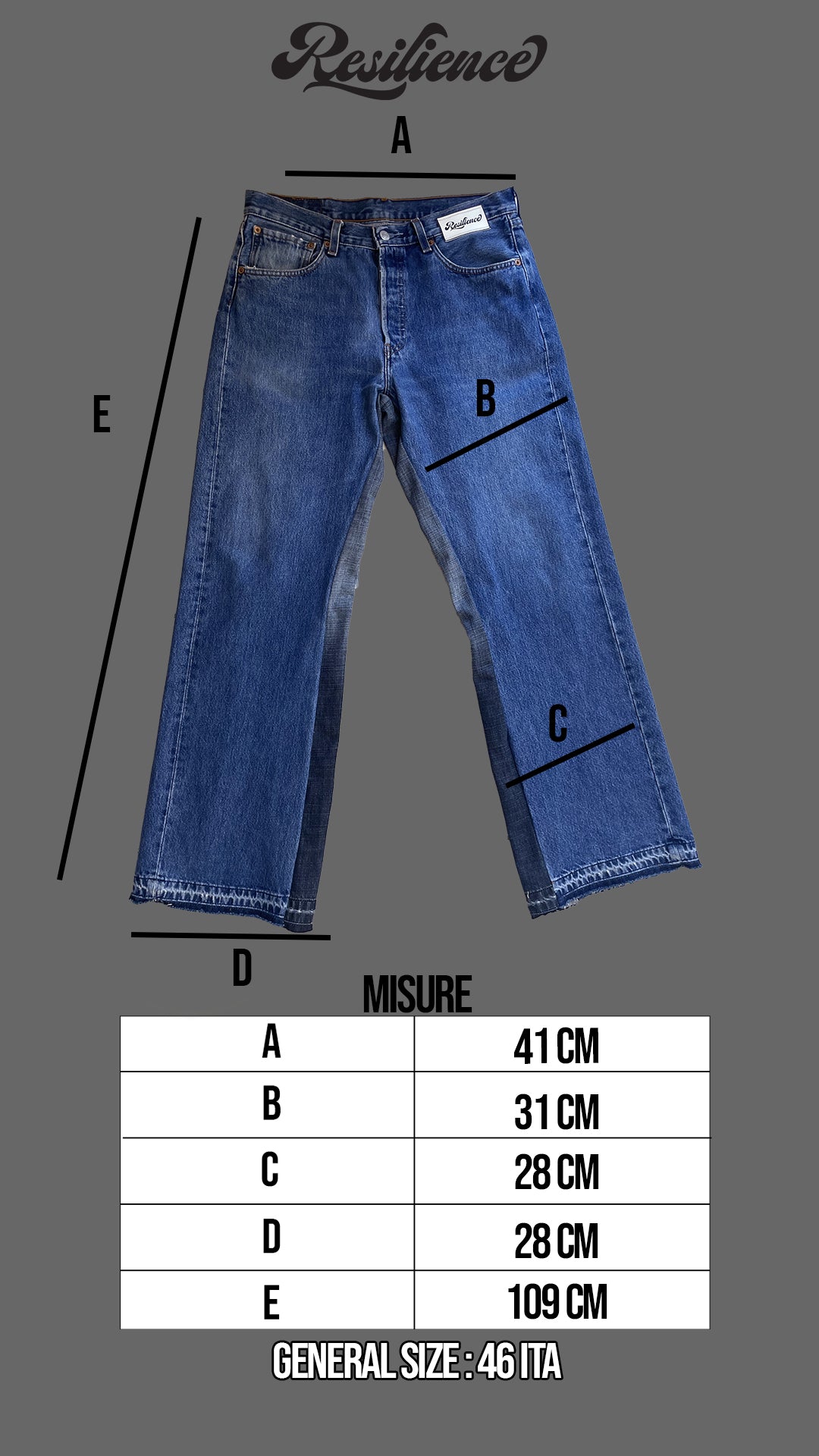 Resilience baggy flare jeans