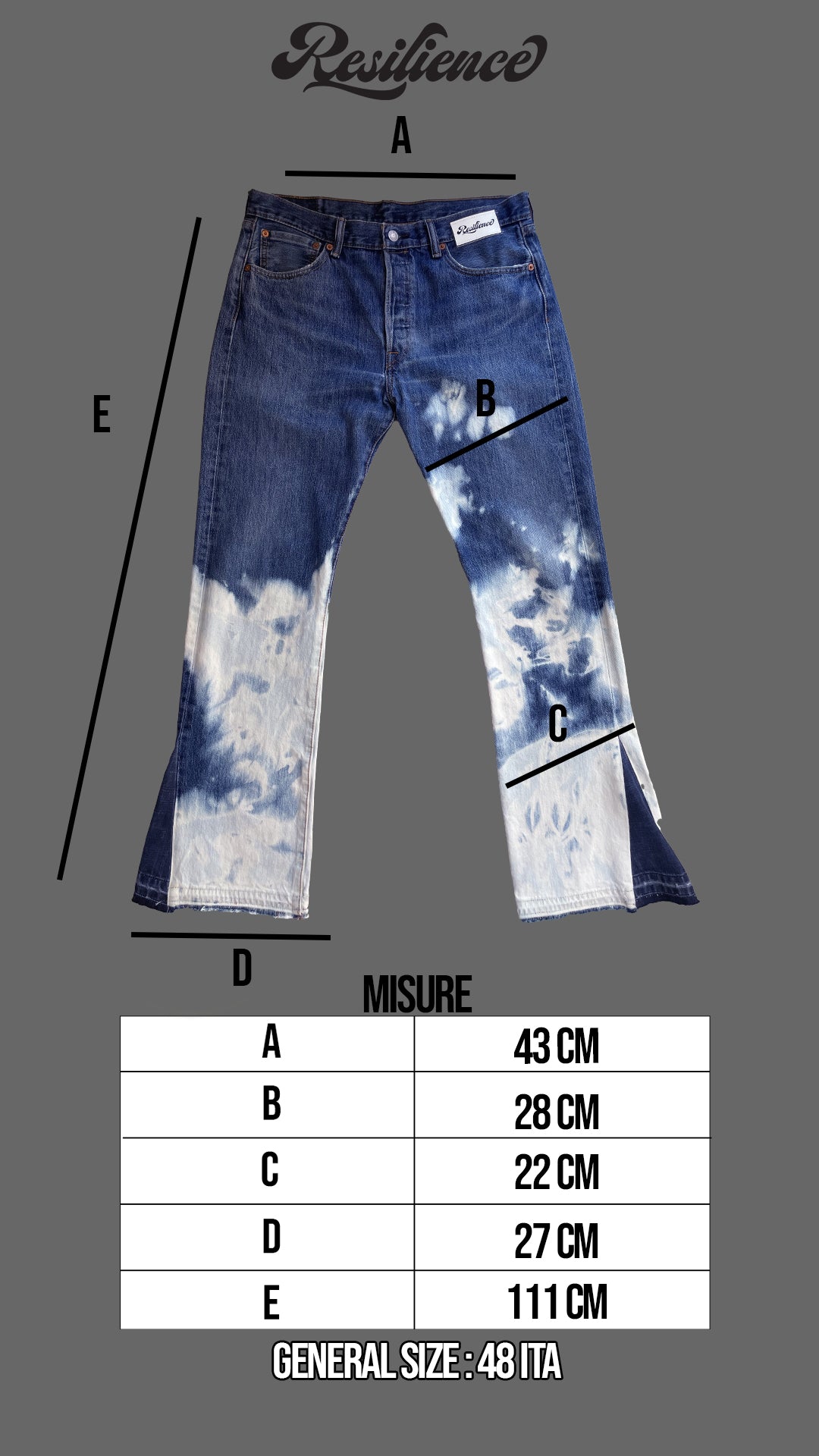 Resilience bleached flare jeans