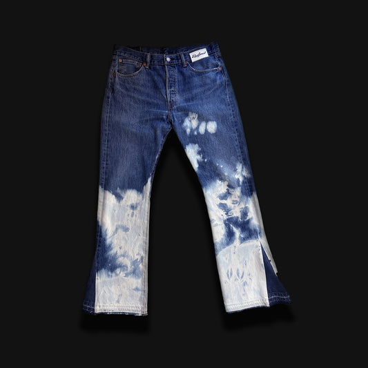 Resilience bleached flare jeans