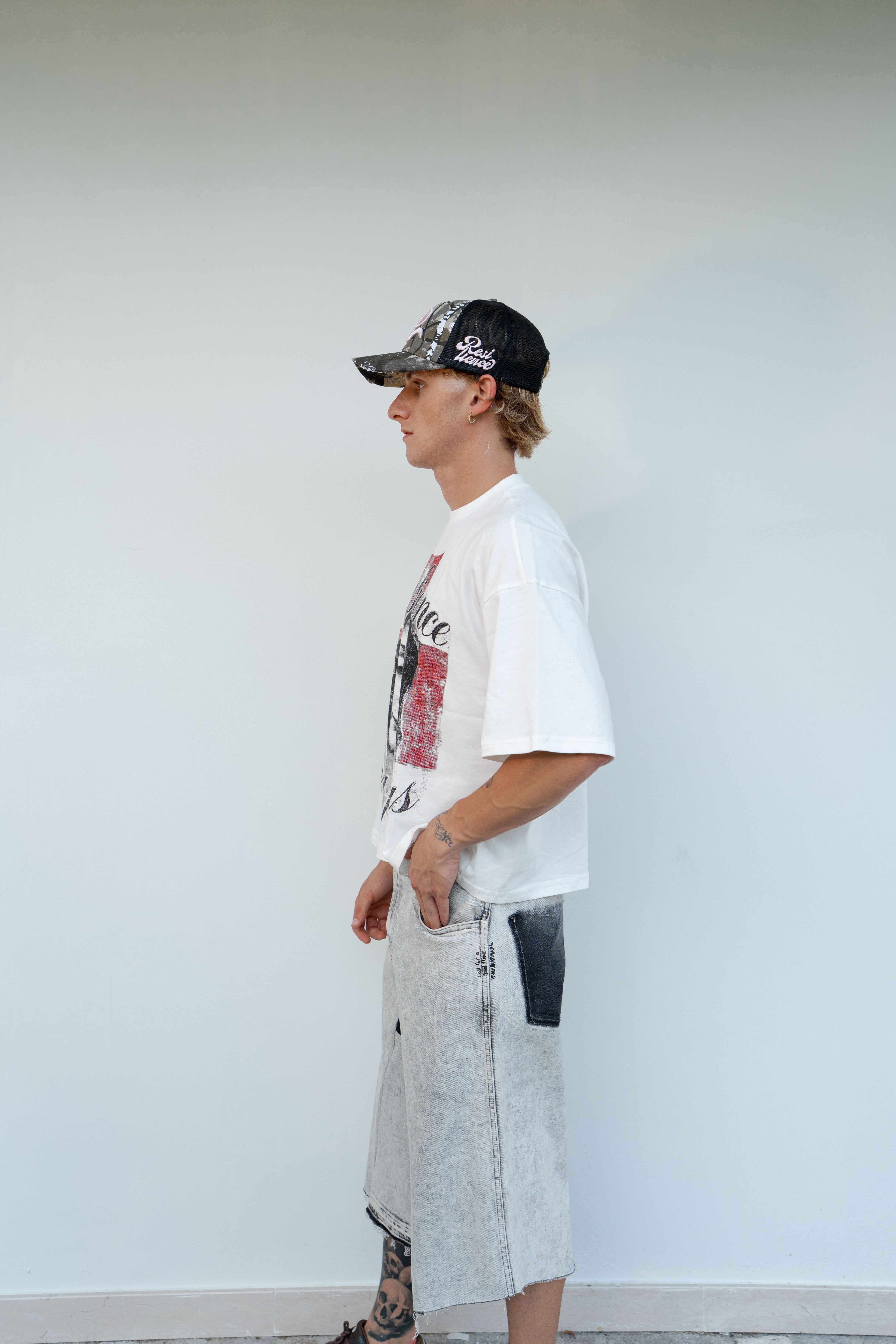 Resilience grey flare shorts