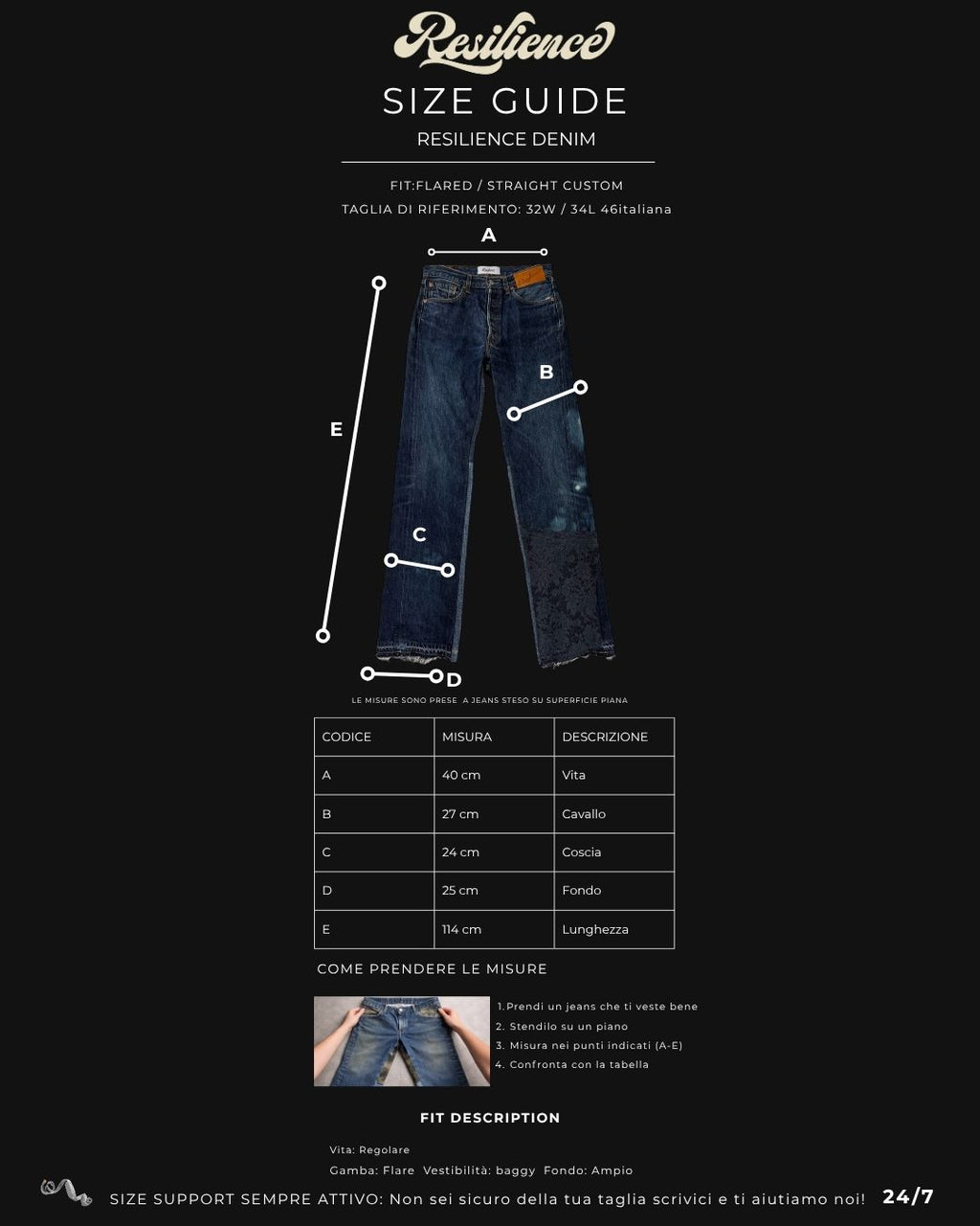 Resilience baggy pizzo blu