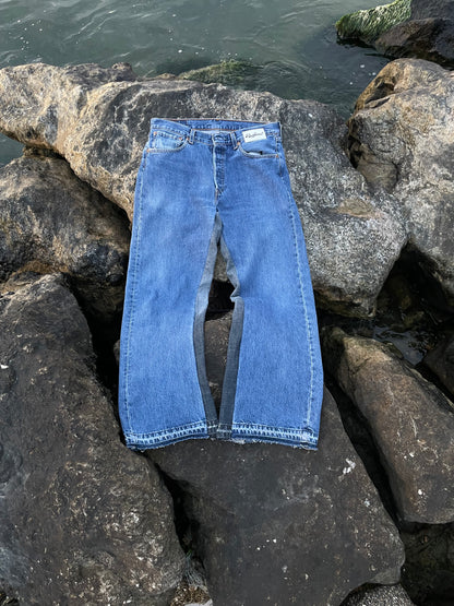 Resilience baggy flare jeans